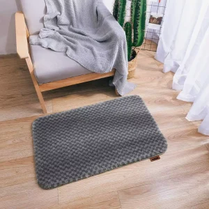 DADA Modern Hotel Plaid Pattern Microfiber Polyester Anti Skid Baby Bath Shower Mats Absorbent Non Slip Bathroom Floor Mat