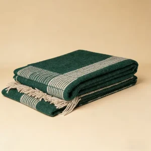 DAHAI High Quality New Arrival 100% Wool Solid Color Blanket Throw Woven Plain Dyed Home