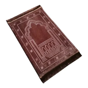 DAMAI Ramadan Square Worship Mat Raschel Prayer Mat Soft Thick Solid Color Embossed Carpet Handmade Durable