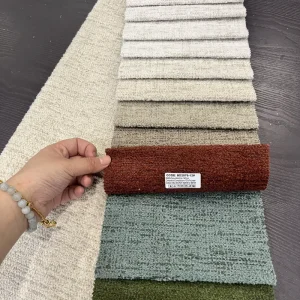 DB2575 Ring Gule Emboss Brush Velvet Comfortable Warm Upholstery Pillow Linen Curtain Fabrics for Home