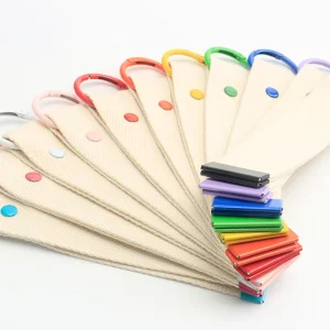 DIY Name Tag Korea Short Key Plain Chain Holder Strap Lanyards Blank Canvas Fabric Keychain with Carabiners Bag Hanging