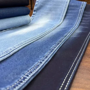 DK-INDIGO Polyester Cotton Spandex Stretch Cross Slub Twill Woven Yarn Dyed Denim Fabric for Boys Girls Home Textile Jeans