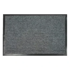 DONGWO Commercial Floor Mat Double Stripes Carpet PVC Non Slip Hotel Staircase Office Corridor Carpet Grey Mat Runner Rug