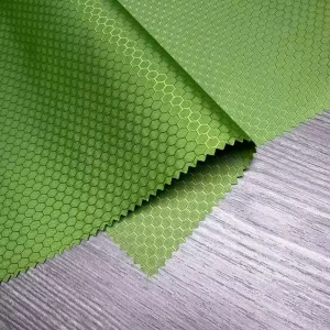 DWR 210d Honeycomb Ripstop Lightweight Water Resistant Anti Pill EN Certified 100% Polyester Oxford Fabric PU Coating for Bag