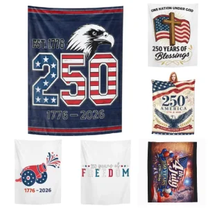 Daily Leisure Home Essential Rug America Commemoration Blanket Country Symbol Printed Flannel Blanket