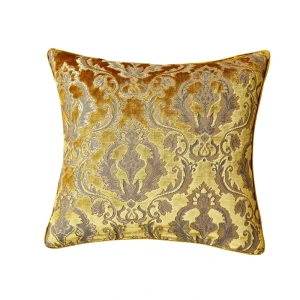 Damask Cut Velvet Decorative Lumbar Throw Pillow Covers 18x26inch Soft Gray Couch Sofa Pillow Covers