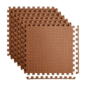 Dark Brown EVA Gym Mat Durable Gym Floor Mats Interlocking Mat Puzzle Mats Custom Color High Density