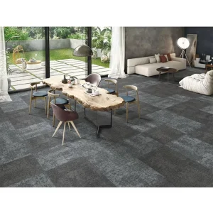 Dark Gray Mosaic Texture 30oz Cut Pile Carpet Nylon 50X50 cm Bank Carpet Tiles