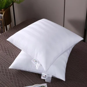 Decorative 100% Cotton Quilted Throw Pillows Square Lumbar Support Cushion Classic Hotel Style Bed Pillow for Couch Home Decor