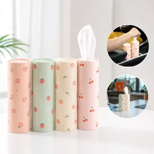 Decorative Cylinder Tissue Holder Car Office Home Portable Round Paper Dispenser Customizable