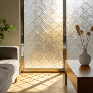Decorative Embossed Glass Sheet 5mm Thick Belgian Style Patterned Glass for Bathroom Privacy Panel Bedroom Curtain Wall Home