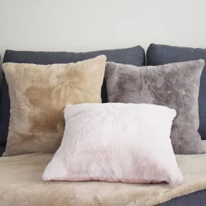Decorative Faux Fur Cushion Covers 18×18” Home Sofa Bed Pillow Cases