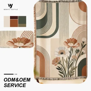 Decorative Woven Jacquard Tapestry Polyester Cotton Blend Wall Hanging