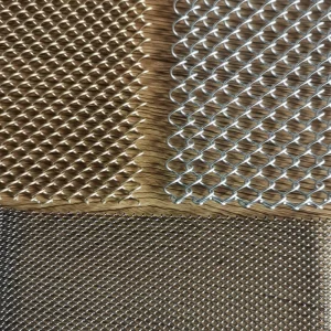 Decorative Woven Metal Mesh Fabric Flexible Mesh Metal Curtain Brass Wire Mesh