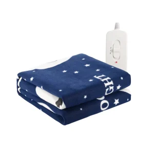 Deep Blue Stars Pattern Electric Under Bed Sheet Heated Blanket Custom Pattern 220V Blanket Warmer Home