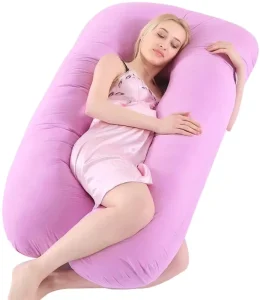 Delicate Appearance Full Body U Shaped Maternity Pregnancy Pillow With Cotton Fabric Cover