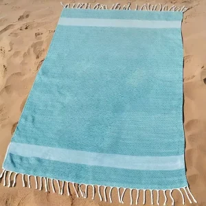 Deluxe Turkish Beach Towel Organic Cotton Hammam Fouta Towel with Sand Resistant Design