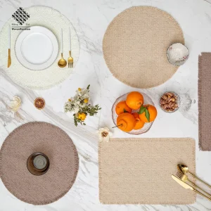 Design Cotton Tassel Placemats New Design Disposable Table Mat Waterproof Wedding Placemats for Dining
