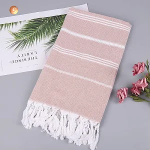 Design Personalized Super Absorbent Lightweight Sand Free Oversized 100% Cotton Turkish Beach Towel With Tassels