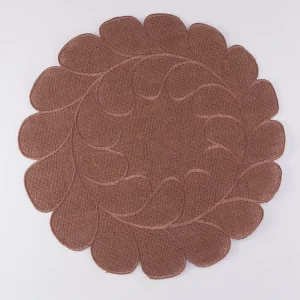 Designer Decorative Glass Beaded Place Mats Glowing Fashion Farmhouse Style Embroidered Jute Table Placemats