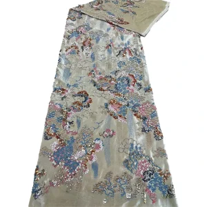 Designer Jacket for Women Chinese Style Heavy Sequin Embroidery Cotton Fabric