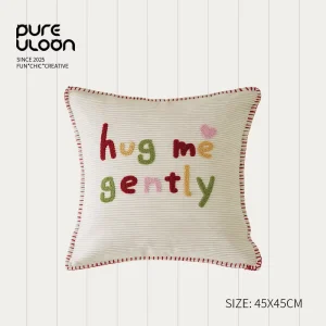 Designer Merry Christmas Cushion Cover Embroidered Xmas Throw Pillowcase Living Room Home Decor Hotel Supplies