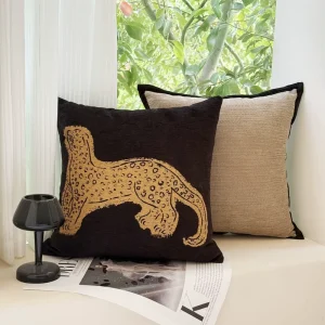 Designer Vintage Artist Throw Pillow Cotton Pillowcase Decorative Cushion Cover Chenille Lumbar Sofa Pillow Insert