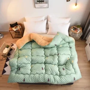 Designers Flannel Thicken Comforter Set Winter Bedspread Quilt