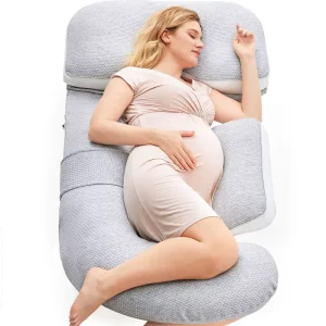 Detachable G Shaped Maternity Pillow With Flexible Belly Wedge Pillow