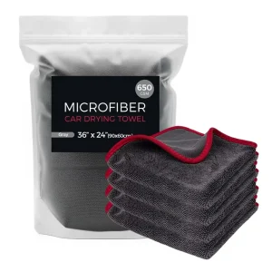 Detailing Shop Grade Bound Edge Silk Screen Printing Logo Microfibre Towels Auto Care Soft Custom Car Wash Towel