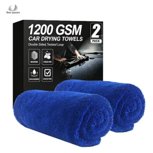 Detailing Ultra Soft Custom Microfibre Car Drying Towel 1600 GSM Purple Twisted Loop Edgeless Microfiber Car Towel