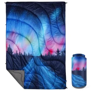 Detour Anti wrinkle Custom Printed Logo Winter Picnic Camping Blanket Waterproof Windproof Warm Sand Free Imitation Silk Cotton