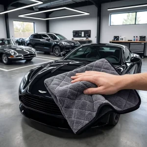 Diamond Grid Coral Fleece Microfiber Car Wash Towel Super Absorbent Lint Free Soft Cleaning Cloth for Professional Detailing
