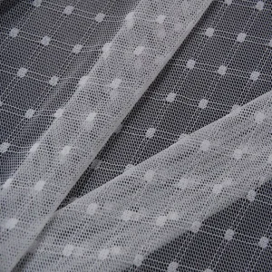 Diamond Triangle Printed Knitted 100% Acrylic Lace Mesh Fabric for Wedding Dresses Stage Costumes and Headpieces Mesh Netting