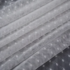 Diamond TrianglePrinted Knitted 100% Acrylic Lace Mesh Fabric Eyelet Cloth for Wedding Dresses Stage Costumes Headpieces