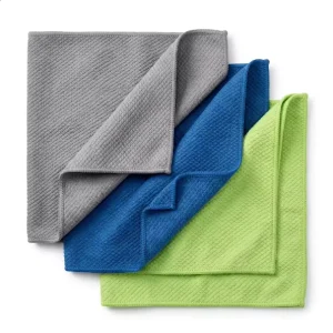 Diamond Weave Microfiber Glass Cleaning Cloth Streak Free Lint Free Window Mirror Polishing Towel for Auto Detailing