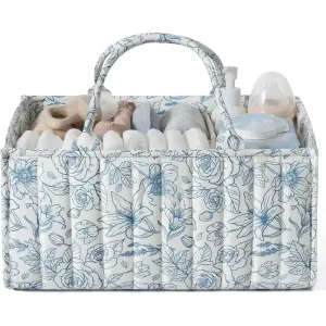 Diary Floral Diaper Caddy Organizer Stylish Nursery Storage Basket Diaper Bag Gift for Baby Shower