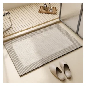 Diatom Earth Bath Mat Rug Stain Resistant Quick Dry Non Slip Thin Absorbent Easy to Clean Perfect for Bathroom Kitchen