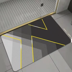 Diatom Mud Bath Mat Anti Slip Water Resistant Washable Novelty Style Floor Mat for Bathroom & Bedroom Use