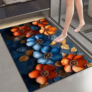 Diatom Mud Floor Mat Water Absorb Quick Dry Area Carpet Rug Diatomite Bath Mat for Bathroom