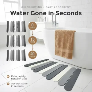 Diatomaceous Bath Stone Mat Folding Bathroom Kitchen Dish Drying Floor Shower Foot Mats Quick Drying Water Non Slip Stone Mat