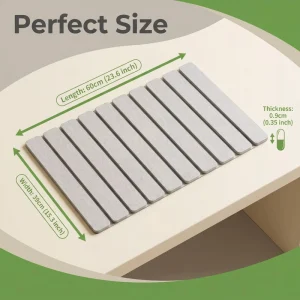 Diatomite Disposable Nonslip Bath & Kitchen Dish Drying Mat with Waterproof Quick Drying & Easy Cleaning Features