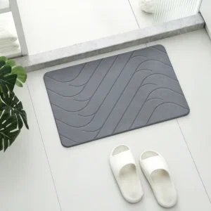 Diatomite Solid Classic Bath Mat Non Slip Super Absorbent Bathroom Shower Natural Easy Clean Machine Made Custom Size (24 16