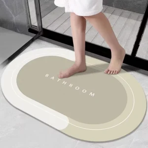 Diatomite Stone Bath Mat Fast Drying Diatom Mud Foot Pad Bathroom Floor Mats