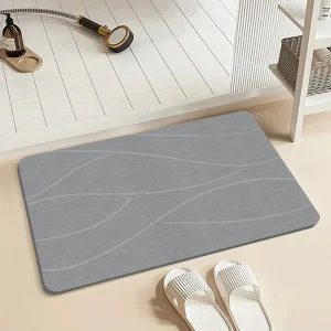 Diatomite Stone Bath Mat Quick Dry Non Slip Eco Friendly Diatomaceous Earth Bathroom Floor Mat 39*60cm