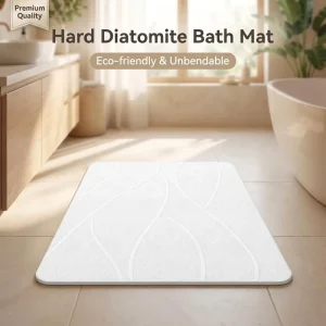 Diatomite Stone Bath Mat Super Absorbent Quick Dry Non Slip Eco Friendly Bathroom Rug 39x60cm