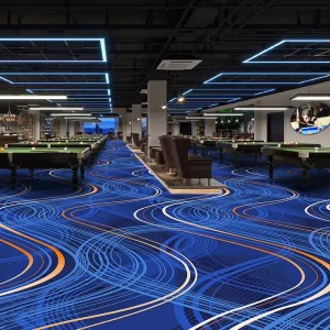 Different Print Eco friendly Commercial Square Carpet Flooring Boredside Action Backing Layer Fireproof Office Carpet