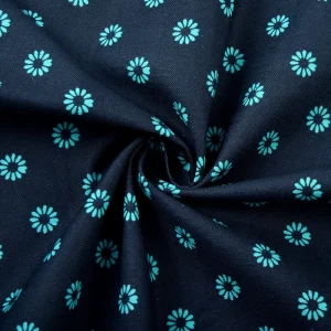 Digital Print Moisture Wicking Printed Fabric 85% Cotton 15% Linen 135gsm for Shirt & Skirt Small Batch Printing