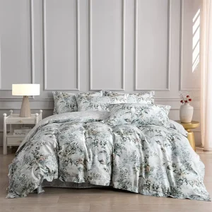 Digital Printed Vintage Floral Duvet Cover Set Reversible Soft Microfiber Botanical Bedding Queen King Size Bulk OEM