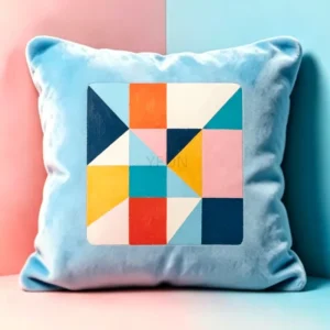Digital Printing Geometric Abstract Throw Pillow Covers Luxury Painted Abstract Custom Cushion Cover